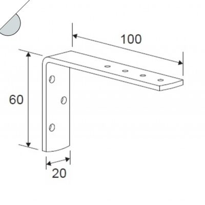 Equerre N°5 Fixe Blanc