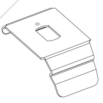 Etrier Plisse 27mm Vertical Blanc